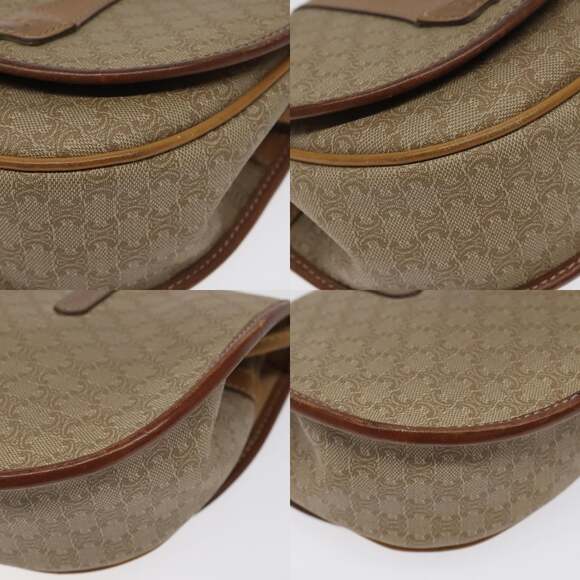 CELINE Macadam Canvas Shoulder Bag Pvc Beige Gold - Picture 10 of 12